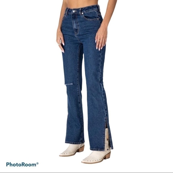 ADIKA Rocket Side Slits Jeans flare - Picture 2 of 13